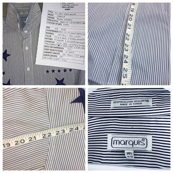 Stripe Star Trend Applique Embroidered 90’s Top - Picture 4 of 8